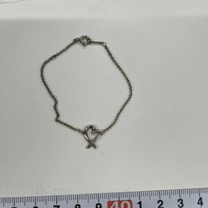 R11116/【中古品】ティファニー ラビングハートブレスレット シルバー パロマピカソ アクセサリー ブランドジュエリー 1.6g 925刻印