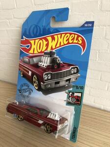 大量 処分 ホットウィール ベーシックカー ミニカー HW トゥーン '64 シェビー インパラ 赤 Hot Wheels CHEVY IMPALA TOONED