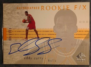 2001-02 SP Authentic Auto Rookie F/X /700 Eddy Curry #136 