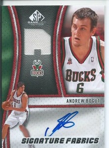 2009-10 SP Game Used Signature Fabrics Andrew Bogut Jersey Auto