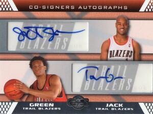 2007-08 Topps Co-Signers Dual Autographs Taurean Green Jarrett Jack