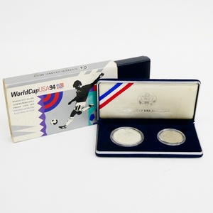 ワールドカップ　USA　アメリカ大会　1994年記念コイン　プルーフ2種セット　1ドル銀貨　ハーフドル硬貨