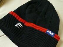 SFA74★秋冬★防寒対策★FILA GOLF★フィラゴルフ★シンプルニットキャップ★BK_画像3