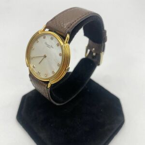 R510H43 Christian Dior クリスチャンディオール D59-121-2 シェル文字盤　12P メンズクオーツ腕時計