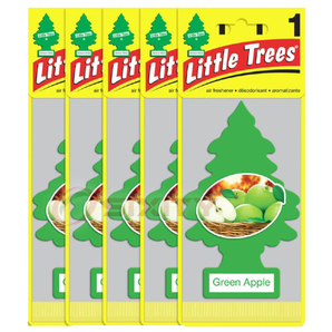 Little Trees リトルツリーエアフレッシュナー グリーンアップル GREE APPLE USDM 5枚セットの画像1