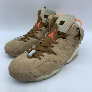 【中古】NIKE×Travis Scott AIR JORDAN6 RETRO SP British Khaki 28cm DH0690-200 カーキ スニーカー ナイキ[240019411349]