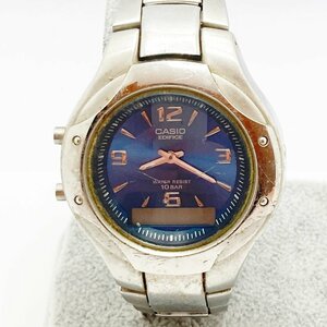 TO1 カシオ CASIO エディフィス 1301 EFA-105 デジタル 10BAR ブルー文字盤 クォーツ腕時計