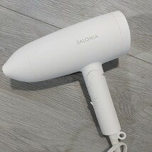 y110911t SALONIA サロニア スピーディー イオン ドライヤー ヘアドライヤー 大風量 速乾 軽量 マイナスイオン SL-013WH ホワイト_画像1