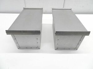 F1839◆製パン用品◆食パン型2斤用(蓋付)2個セット 24.5×12×12cm 栃木 宇都宮 中古 業務用 厨房機器