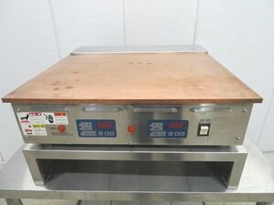 F1869*nichiwa2017 year * pancake griddle (. pcs attaching ) PCG-600 600×600×290[1 months with guarantee ] Tochigi Utsunomiya used business use kitchen equipment 