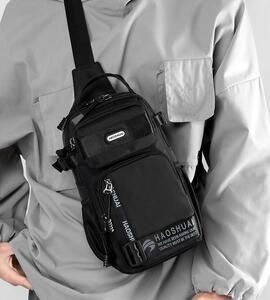 ボディーバッグ (F370) ショルダーバッグ メンズ 肩掛け 鞄 レディース ワンショルダー 外付け 軽量 シンプル スポーツ 黒