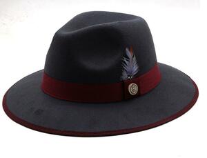 フェルトハット (F509) ウールハット 帽子 礼帽 メンズ レディース 紳士帽 欧米風 おしゃれ フォーマル カジュアル ダークグレー