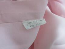 LANVIN ランバン シャツ 長袖 ストライプ コットン ワイシャツ メンズ 42-82 大きいサイズ ピンク　yg5012_画像6