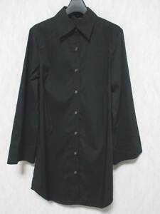 iCB I si- Be shirt long height long sleeve spring summer autumn lady's 11 black irmri yg5033