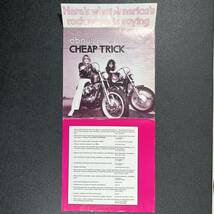 米Orig * CHEAP TRICK - In Color * 1977年 US Epic レア WHITE LABEL PROMO 稀少非買ポスター完品 美品!!_画像9