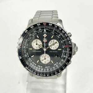 【1円スタート！！】希少！ タグホイヤー 530.306K パイロット クロノグラフ クォーツ デイト 航空計算尺 TAG HEUER Pilot Chronograph