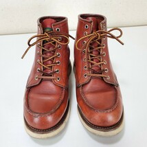 希少◆95年製 REDWING レッドウィング 875 半円犬タグ アイリッシュセッター モックトゥ オロラセット 茶芯(US：6E/24.0cm)赤茶_画像2