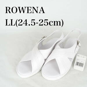 MK2581*ROWENA*レディースナースサンダル*LL(24.5-25cm）*白*訳あり美品