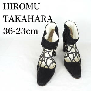 MK2591*HIROMU TAKAHARA*ヒロム タカハラ*レディースパンプス*36-23cm*黒