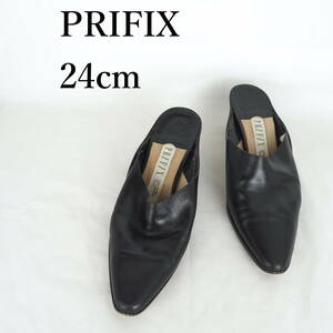 MK2673*PRIFIX*プリフィクス*レディースミュール*24cm*黒