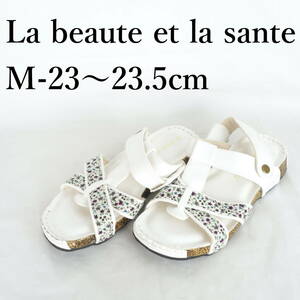 MK2685*La beaute et la sante*レディースサンダル*M-23〜23.5cm*白