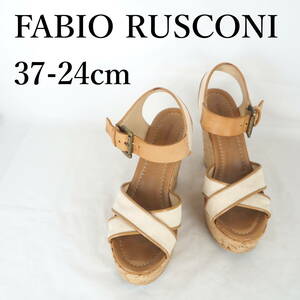 MK2986*FABIO RUSCONI* fabio rusko-ni* lady's sandals *37-24cm* beige group *