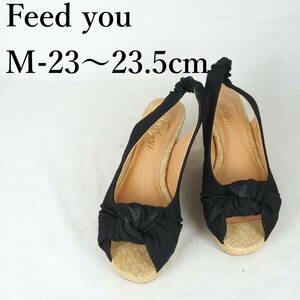 MK3079*Feed you*フィージュ*レディースサンダル*M-23〜23.5cm*黒