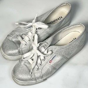 superga/スペルガ/ラメ/スニーカー/23.5cm～24cm/靴/shoes/シューズ/レディース/シルバー系/lame/カジュアル