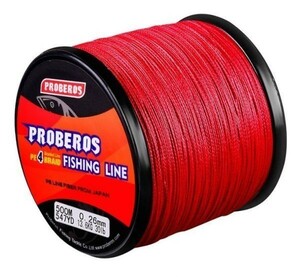PEライン 高強度 PRO 3号 35lb/500m巻き カラー/レッド 釣り糸 送料無料 b