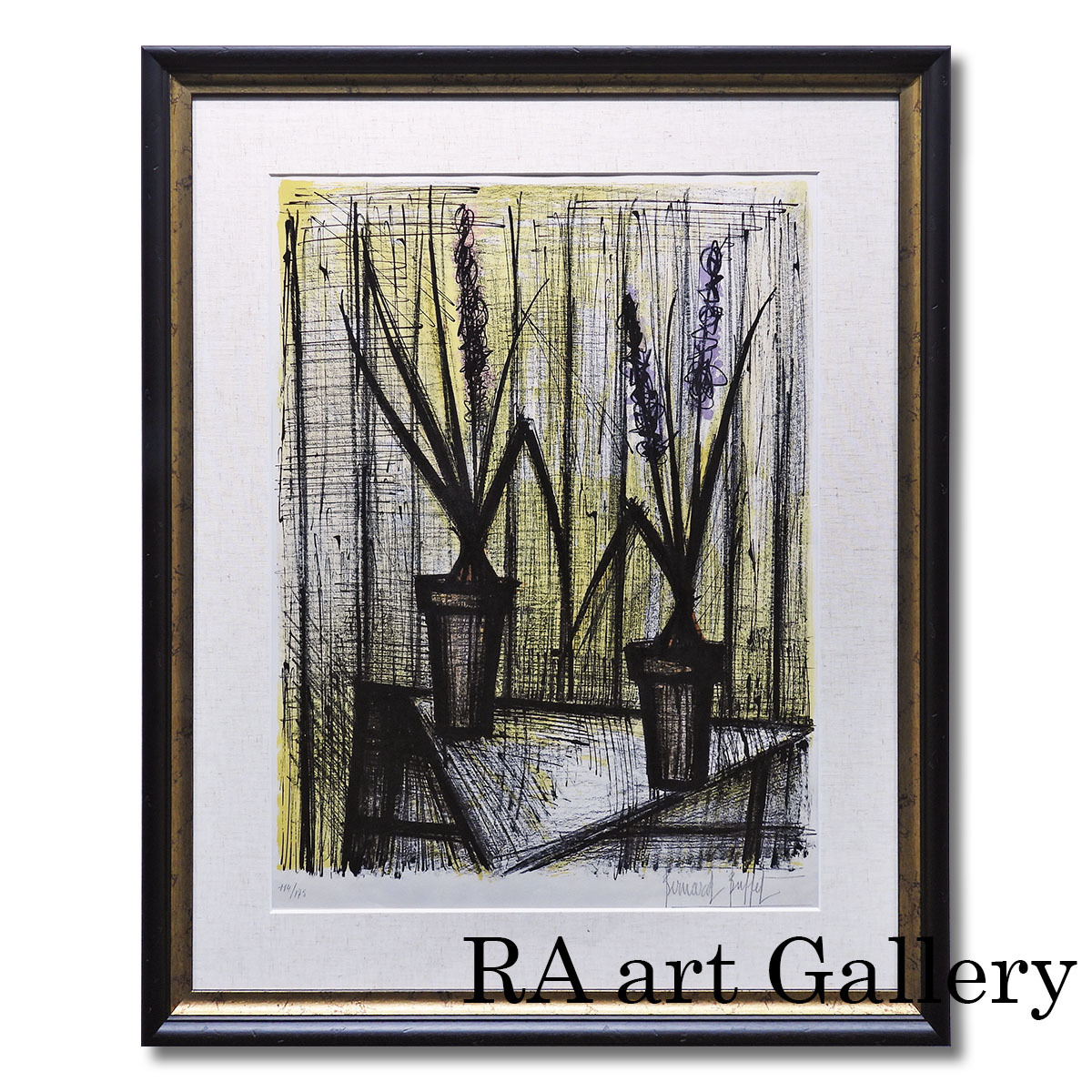 Bernard Buffet Jacinthes Nature morte Autographe de l'artiste Fleur œuvre rare 1960 Les fans doivent voir la peinture encadrée garantie authentique prix négociable, Ouvrages d'art, Impressions, Lithographie, Lithographier