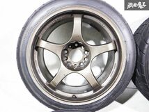 A-TECH Aテック MONOBLOCK モノブロック 17インチ 8J +22 9J +27 5穴 PCD114.3 210/625R17 レインタイヤ付き ホイール 4本 シルビア 棚B5_画像2