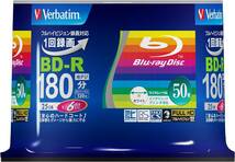 Verbatim バーベイタム 1回録画用 ブルーレイディスク BD-R 25GB 50枚 ホワイトプリンタブル 片面1_画像2