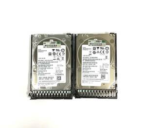 S5112163 HP 1.8TB SAS 10K 2.5インチ G8マウンタ HDD 2点【中古動作品】