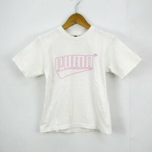 プーマ 半袖Tシャツ ロゴT スポーツウエア コットン レディース Mサイズ ホワイト PUMA