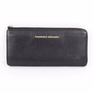  Tsumori Chisato long wallet leather Logo plate L character fastener brand long wallet black lady's black TSUMORI CHISATO