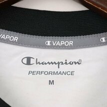 チャンピオン 半袖Tシャツ インナーシャツ スポーツウエア― ロゴ バッグプリント 白 メンズ Mサイズ ネイビー Champion_画像3