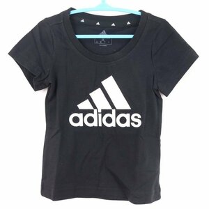 アディダス 半袖Tシャツ インナーシャツ スポーツウエア― 胸プリント 綿100% 黒 キッズ 男の子用 150サイズ ブラック adidas