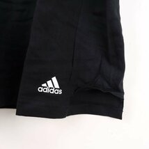 アディダス 半袖Tシャツ インナーシャツ スポーツウエア― プロ 3ライン 170/92A 黒 メンズ Mサイズ ブラック adidas_画像5