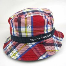 トミーヒルフィガー ハット リバーシブル チェック柄 ブランド 帽子 キッズ 男の子用 ネイビー TOMMY HILFIGER_画像1