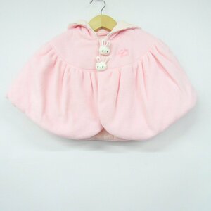  Mezzo Piano poncho coat outer with cotton baby for girl F size pink mezzo piano