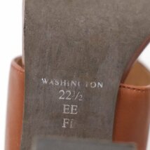 銀座ワシントン サンダル バックストラップ チャンキーヒール 2E ブランド シューズ 靴 レディース 22.5cmサイズ ブラウン WASHINGTON_画像4