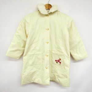  Miki House длинное пальто с хлопком внешний Kids для девочки 130 размер белый MIKIHOUSE