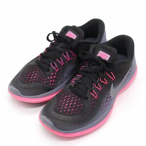 ナイキ ランニングシューズ フレックス ラン 2017 898476-009 ローカット スニーカー 靴 レディース 23cmサイズ ブラック NIKE