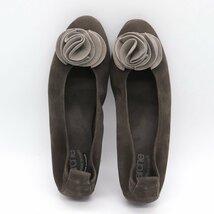 アルシュ パンプス スエードレザー フラット バレエシューズ フランス製 ブランド 靴 レディース 38サイズ ブラウン arche_画像7