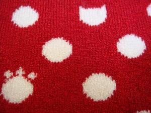 * Tsumori Chisato * cat & dot & cat pair pattern . volume * red 