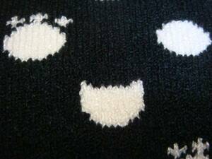 * Tsumori Chisato * cat & dot & cat pair pattern . volume * black 