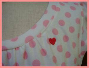 * Tsumori Chisato * Heart . cute . dot pattern tops *L* polka dot 