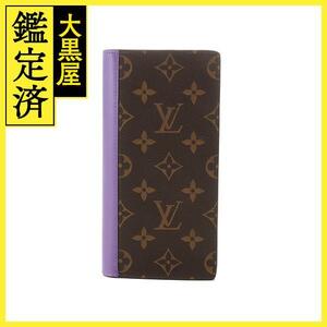 LOUIS VUITTON ルイヴィトン　長財布 モノグラム マカサー ポルトフォイユブラザ パープル M81538【472】AH