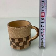 b☆30カップ &ソーサー　4客　陶芸　陶器　コーヒーカップ　ティーカップ　洋食器　練り込み　レトロ_画像10