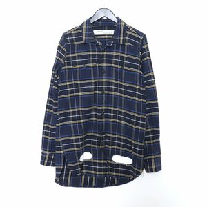 OFF-WHITE 17SS DIAG SPRAY CHECK SHIRT ブルー OMGA001S173660139901 オフホワイト ダイアグ スプレイ チェックシャツ 長袖